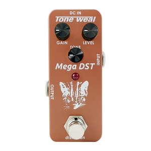Pedal de Distorsión Mini Tone Weal MEGA DST – Efecto de Guitarra Analógico de Alta Ganancia con True Bypass - Product Image 1