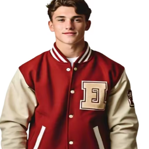 Veste d'hiver mince et élégante pour hommes Tissu de laine chaud Logo personnalisable À la mode Style Letterman À capuche Fabricant direct - Product Image 3