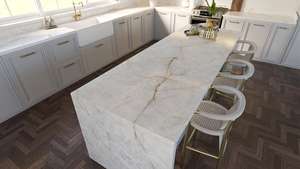 Encimera de Cuarzo Impreso Ámbar para Cocina y Baño, 2cm 3cm, Piedra Pulida para Proyectos de Construcción Interior Comercial - Product Image 3