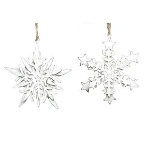 Décoration de maison métal ornements suspendus de Noël argent arbre de Noël suspendus accessoires de décoration pour la maison x mas nouvel an fête - Product Image 2