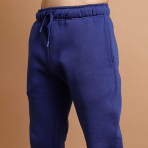 Pantalones de chándal ajustados con forro polar para hombre, cintura elástica, decoración con botones, pantalones de pierna ancha y recta, parte inferior plana de estilo informal para correr - Product Image 6
