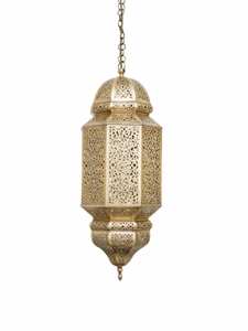 Lanterne suspendue marocaine luxueuse en métal et en fer avec un savoir-faire finement détaillé pour les hôtels, les cafés et les événements élégants - Product Image 6
