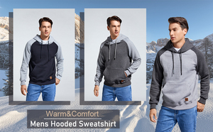Sudadera de golf ligera de forro polar para hombre, cuello en V, ajuste holgado, mangas con relieve, bordado con cuentas, 100% algodón, informal, para invierno - Product Image 5