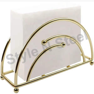 Porte-serviettes en métal doré Design vintage Porte-serviettes de table Design unique Luxe Couleur Design différent - Product Image 3