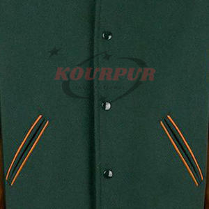Veste de collège baseball universitaire Letterman personnalisée à col montant pour hommes avec manches en cuir Veste chauffante d'hiver au prix de gros - Product Image 5