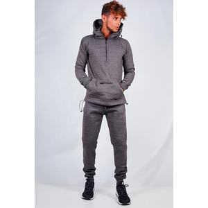 Y2K Moda Streetwear Conjunto Unisex Cuarto Zip Up Sudadera con capucha Conjunto de gran tamaño Hombres Chándal Pantalón Moda de lujo Hombres Jogger Conjunto de dos piezas - Product Image 2