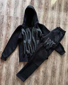 Conjunto Deportivo de Hombre 100% Algodón, Sudadera con Capucha y Pantalones Deportivos de Primera Calidad, Ropa Deportiva Informal para Descansar, con Cremallera Completa - Product Image 1