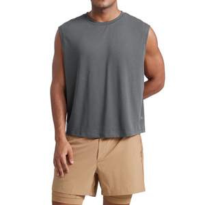 Men's Casual Sportswear Premium Quality Quick Dry Tank Top Knitted <b>Muscle</b> Top Gym Running Sleeveless Fitness Shirt All Season - Product Image 4