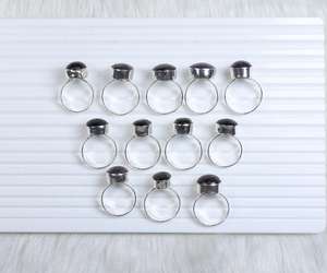 Anillo de piedras preciosas de amatista Chevron, anillo de bodas de compromiso de diseño de paz bohemio de Latón chapado en plata para mujer - Product Image 5