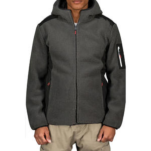 Veste en polaire Sherpa épaisse sur mesure pour hommes Style décontracté avec fermeture éclair Col montant Service OEM pour l'hiver - Product Image 6