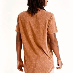 Ropa informal para hombre, camisetas de lavado ácido, venta al por mayor, logotipo personalizado, camiseta de lavado ácido para hombre, manga corta - Product Image 6