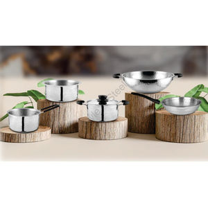 Juego de utensilios de cocina martillados ligeros de 5 piezas de acero inoxidable Premium de alta calidad Diseño elegante CLÁSICO - Product Image 1