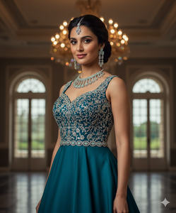 Traditional AD <b>Bridal</b> Jewellery <b>Set</b> for Women Wedding Partywear <b>Necklace</b> Earrings Premium Fashion Jewelry Gift Collection - Product Image 5