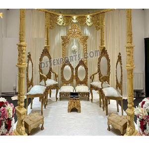 Chaises Vedi pour cérémonies de mariage gujaratiennes à vendre, ensemble de chaises Mandap pour mariage indien du sud, chaises élégantes pour mariages tamiliens au Royaume-Uni - Product Image 1