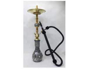 Cachimba Egipcia Única Farida, Hecha a Mano en Latón con Auténtica Madreperla y Elegante Acabado Lacado - Product Image 4