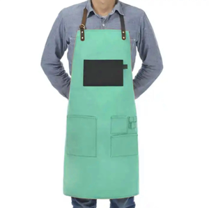 Delantal de soldadura de cuero Partido de vaca de alta calidad delantal de trabajo bolsillos con logotipo personalizado - Product Image 2