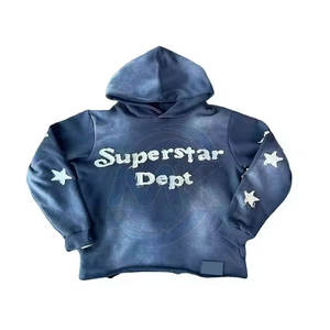 Sweat-shirts à capuche brodés de haute qualité - Motif uni, design d'hiver à capuche, écologique et respirant, fabriqué au Pakistan - Product Image 1