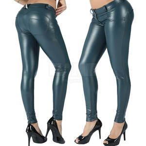 Vente en gros OEM pantalon en cuir taille moyenne pour les femmes couleur unie décontracté avant plat conception respirant pantalon d'hiver vente en ligne nouveau - Product Image 1