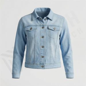 Wholesale <b>Men</b> Denim Jackets <b>Winter</b> Front Custom Made <b>Long</b> Sleeve Casual Wear OEM ODM Service Fashion Streetwear <b>Coat</b> Apparel - Product Image 1