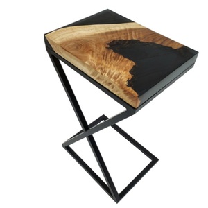 Table d'angle de Restaurant de finition en résine pour l'utilisation de café ou de cantine Table d'accessoires de décoration de meubles en bois rustique Offre Spéciale - Product Image 1