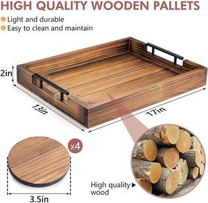 <b>Wooden</b> Handmade <b>Tray</b> with Handle for Restaurant and Home <b>Decoration</b>-Direct from Manufacturer & Supplier - Product Image 2