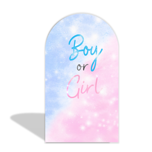 Arche de fête de révélation de sexe garçon ou fille, couverture de fond avec ballons ours, rose et bleu, pour nouveau-né, fête et anniversaire - Product Image 4