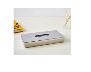 Boîte à mouchoirs en métal de luxe, robuste, avec placage or, couleur et taille personnalisables, fonction de suspension pour la maison et les restaurants - Product Image 2