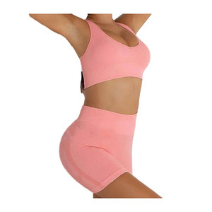 ชุดออกกำลังกายขาสั้นเอวสูงสำหรับผู้หญิงชุดออกกำลังกายโยคะฟิตเนสกางเกงขาสั้นเอวสูงสำหรับฤดูร้อน - Product Image 4