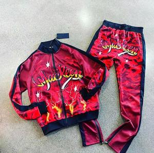 Chándal reflectante de algodón de marca personalizada para hombre, 2 uds., sudadera con capucha y pantalón grueso de calidad superior para hombre, chándal para invierno - Product Image 6