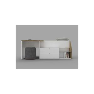 Hot Seller Burgaz Ensemble de lit moderne en bois blanc pour adultes démonté avec bande de bord fabriqué en Turquie - Product Image 2