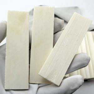 Écailles de buffle polies à la main pour projets de lames personnalisées, écailles de buffle blanches naturelles pour la fabrication de manches de couteaux - Product Image 4