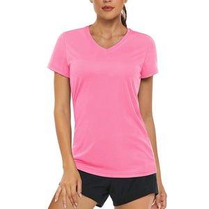 Quick Dry Lightweight Aesthetic Yoga Top <b>Tshirt</b> for Women V-<b>neck</b> Custom Logo Women's Sport Gym Wear T-shirt for men - Product Image 3