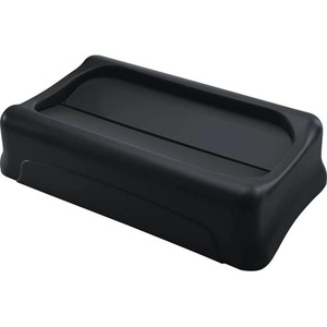 Couvercle pivotant RUBBERMAID 60/87 L pour bacs de recyclage 297 x 521 mm, couvercle noir en polyéthylène pour bacs et boîtes de rangement en plastique - Product Image 1