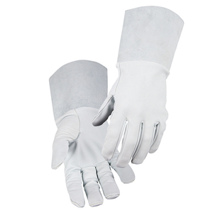 Haute qualité peau de chèvre mousse doigt complet fendu gants de sécurité en peau de vache résistance anti-coupure gants de soudage pour soudeurs Anti-chaleur - Product Image 1