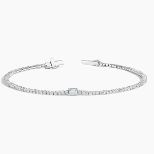 Elegant 7-Inch 925 Silver Round Cut Moissanite <b>Tennis</b> <b>Bracelet</b> Romantic Luxury Sparkling Fine Jewelry Party Gift for Men & Women - Product Image 2