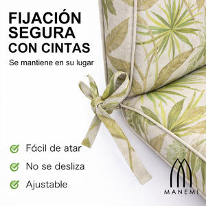 Garden Chair <b>Cushions</b> 120x55x8cm Comfortable Outdoor Pillows & <b>Cushions</b> Lightly Water Repellent Fastening Straps Foam Filling - Product Image 5