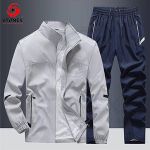 Winter Mens Sweatpants and Hoodie Set 1 Piece Eco-Friendly Breathable <b>Polyester</b>/Cotton Tracksuit OEM Flared <b>Joggers</b> - Product Image 6