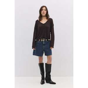 Blusa de manga larga con cuello en V - Product Image 3