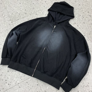 ผู้ผลิตเสื้อฮู้ดดี้ทรงบ็อกซ์แบบครอปโอเวอร์ไซส์สำหรับผู้ชาย ผ้าหนา 400gsm สำหรับฤดูหนาว สไตล์สตรีทแวร์ ผลิตตามสั่ง ผลิตจากผ้าโพลีเอสเตอร์ 100% เฟรนช์เทอร์รี่ - Product Image 1