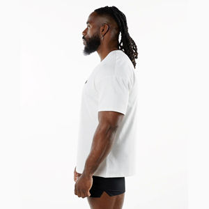 Ropa de verano Nuevo diseño Camisetas de manga corta de talla grande para hombres Última moda Casual 100% algodón Color sólido Camiseta en blanco - Product Image 3