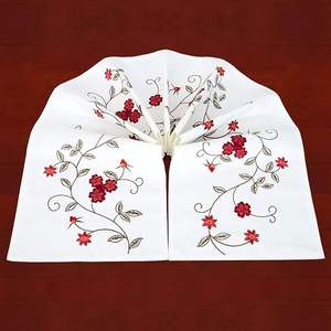 Caminos de Mesa Rústicos Bordados con Motivos Florales, Estilo Dobby, 100% Algodón, Doble Grosor, Técnica de Tejido, para Primavera y Verano, Venta al Por Mayor - Product Image 1