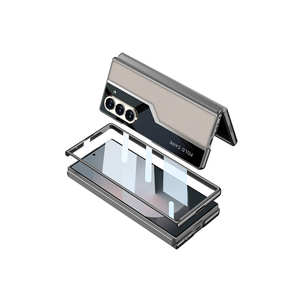 Étui de luxe ultra-fin en cuir pour Samsung Galaxy Z Fold 6, anti-traces de doigts, motif polygone, protection de la caméra - Product Image 4