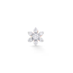 Twinkle Bud Diamond Nose Ring-G23 <b>Titanium</b> Steel <b>Piercing</b> <b>Jewelry</b> with Zircon Crystal - Product Image 2