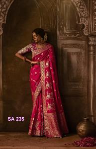 Dernier Designer Pure Viscose Dola Soie Avec Zari Weaving Designer Pallu Border Saree By Fab Zone - Product Image 5