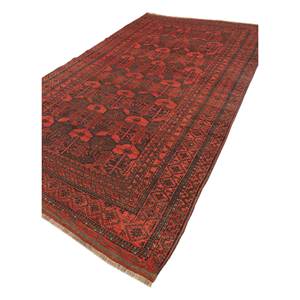 Aalam Handmade <b>Wool</b> Rugs <b>Red</b> Orange Geometric Flat Weaves for Home High 9x12 Rectangle Square Hallway for Living - Product Image 2