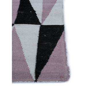 พรมขนสัตว์ขนาดใหญ่ลายเรขาคณิตสีชมพูม่วง รุ่น Alhambra ทอแบบเรียบ สำหรับบ้าน ห้องนั่งเล่น ห้องโถง ห้องนอน-รุ่น Dwrm-7010 - Product Image 4