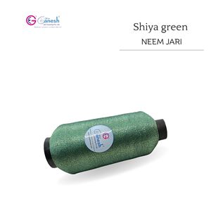 Hilo de bordado 180D Shiya verde Neem Jari metálico Flora Jari, poliéster Lurex de alta tenacidad para tejer a mano Jari tipo MS - Product Image 2