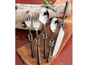Post Modern Stainless Steel Flatware Set With <b>Coloured</b> <b>Resin</b> Handles Perfect For Catering - Product Image 6