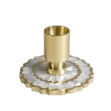 Porte-bougie et support en métal écologique, fait main, décoration d'intérieur, objet décoratif et cadeau, laiton, fabriqué en Inde - Product Image 6