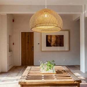 Materia Rotin Abat-jour Tissé Décor Métal Simple Lumineux Classique Vente en Gros Caractère Naturel pour Plafond Tout Eco-friendly 0.6 - Product Image 2